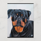 Rottweiler schilderij van Alfred Fox Briefkaart (Voorkant)