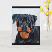 Rottweiler schilderij van Alfred Fox Kaart (Gele Bloem)