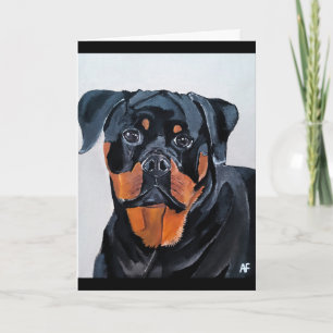 Rottweiler schilderij van Alfred Fox Kaart