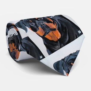 Rottweiler schilderij van Alfred Fox Stropdas