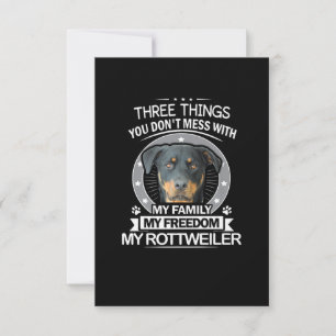 Rottweiler Shirt drie dingen die je mist RSVP Kaartje