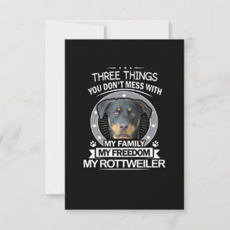 Rottweiler Shirt drie dingen die je mist RSVP Kaartje
