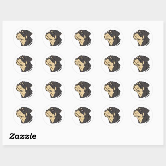 Rottweiler Side Profile Sticker – Calm & Bold (Feuille)
