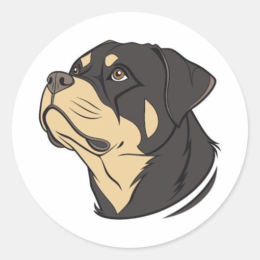Rottweiler Side Profile Sticker – Calm & Bold (Devant)