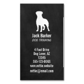 Rottweiler Silhouet Chalkboard Stijl Verticaal Magnetisch Visitekaartje (Voorkant Verticaal)