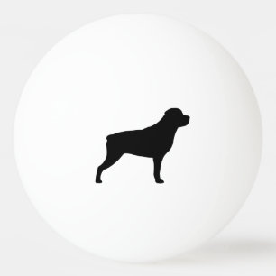 Rottweiler Silhouette Pingpongballen