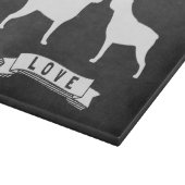 Rottweiler Silhouetten Liefde Snijplank (Hoek)