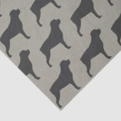 Rottweiler Silhouettes Patroon Grijs Tissuepapier (Detail)