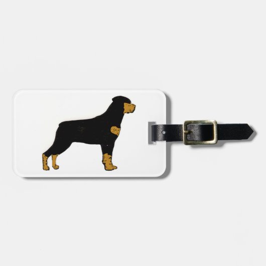 Rottweiler silo bagagelabel (Voorkant horizontaal)