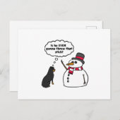 Rottweiler Snowman Christmas Briefkaart (Voorkant / Achterkant)