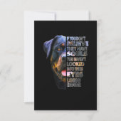 Rottweiler Soul I Love Rotties Hondenliefhebber RSVP Kaartje (Voorkant)