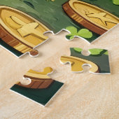 Rottweiler St. Patrick's Day GeluksHond Legpuzzel (Zijkant)