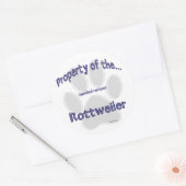 Rottweiler-Sticker Ronde Sticker (Envelop)