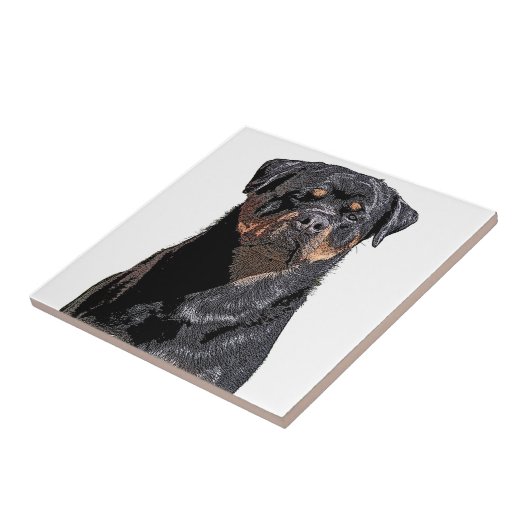 Rottweiler Tegeltje (Zijkant)