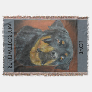 Rottweiler Throw Blanket Deken