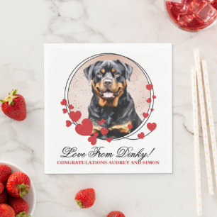 Rottweiler Trouwservetten Met Honden Foto Servet
