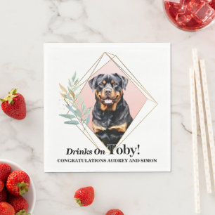 Rottweiler Trouwservetten Met Honden Foto Servet