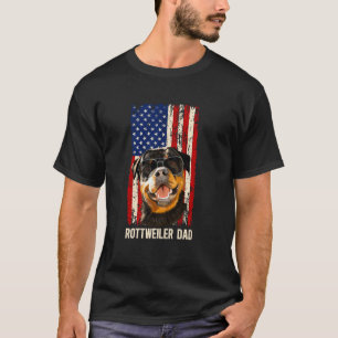 Rottweiler Vader Van Een Rottie Vader VS Vlag Rott T-shirt