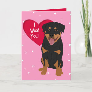 Rottweiler-Valentijnsdag Bedankkaart