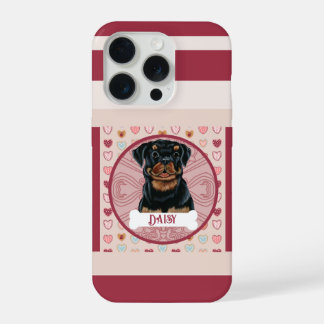 Rottweiler Valentijnshart iPhone 11 Pro Hoesje iPhone 15 Pro Hoesje