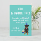 Rottweiler-verjaardag Kaart (Staand voorkant)