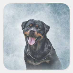 Rottweiler Vierkante Sticker