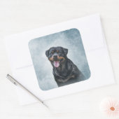 Rottweiler Vierkante Sticker (Envelop)