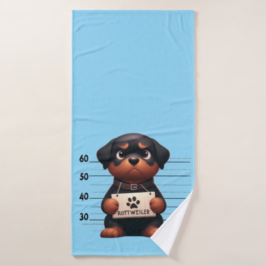 Rottweiler vilain (Serviette de bain)
