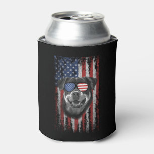 Rottweiler vintage Amerikaanse vlag  Blikjeskoeler
