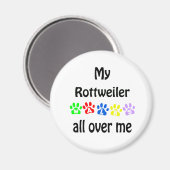 Rottweiler wandelingen ontwerp magneet (Voorkant / Achterkant)