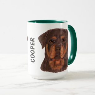 Rottweiler Waterverf Aangepast Mug Mok