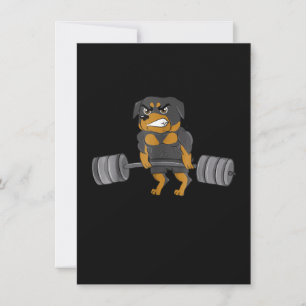 Rottweiler Weightlift Bodybuilding Dog Bedankkaart