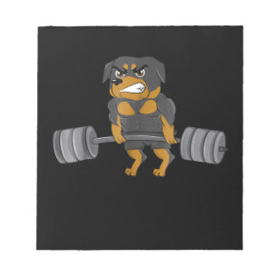 Rottweiler Weightlift Bodybuilding Dog Notitieblok