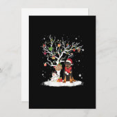 Rottweiler Winter Snow Tree Dog Christmas Winter Kaart (Voorkant / Achterkant)