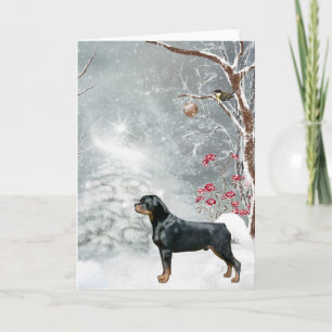 Rottweiler Winter Wonderland Holiday Kaart