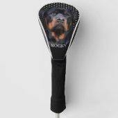   Rottweiler Wit Golfheadcover (Voorkant)