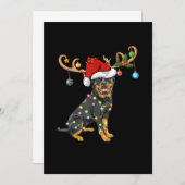 Rottweiler Xmas Gift Santas Reindetweiler Aankondiging (Voorkant / Achterkant)