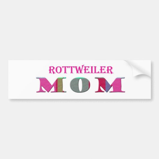 RottweilerMom Bumpersticker (Voorkant)