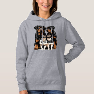 Rottweilers als trouwe beschermers van kinderen hoodie