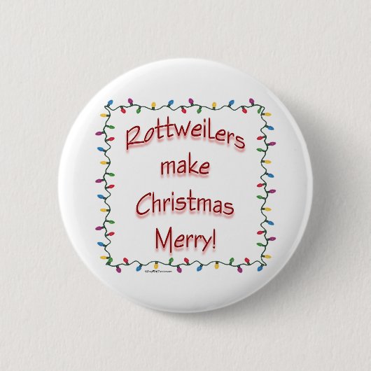 Rottweilers Make Christmas Merry - Button (Voorkant)