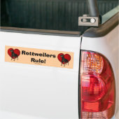 Rottweilers Rule Bumpersticker (Op Truck)