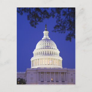 Rotunda van het Capitool 's nachts, Washington Briefkaart