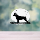 Rotweiler Chien - Halloween Lune Silhouette Oversi (Neutre)