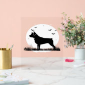 Rotweiler Chien - Halloween Lune Silhouette Oversi (Mariage)