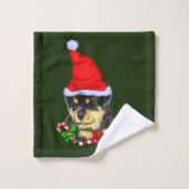 Rotweiler Puppy Christmas (Gant de toilette)