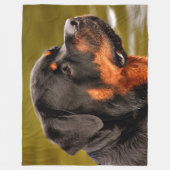 ROTWEILLER FLEECE DEKEN (Voorkant)