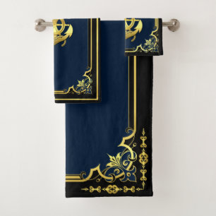 Roue/ancre marine bleu/or du navire nautique