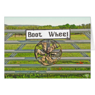 Roue de botte sur Hwy 290 près de Johnson City, TX