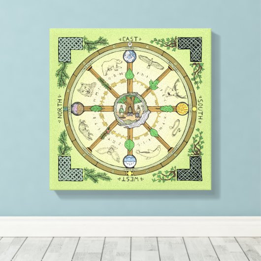 Roue de l'année - Toile (Insitu (Plancher de Bois))