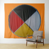 Roue de médecine Extra Grande Tapisserie (En situation (horizontale))